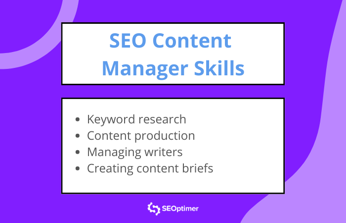 seo content manager skills